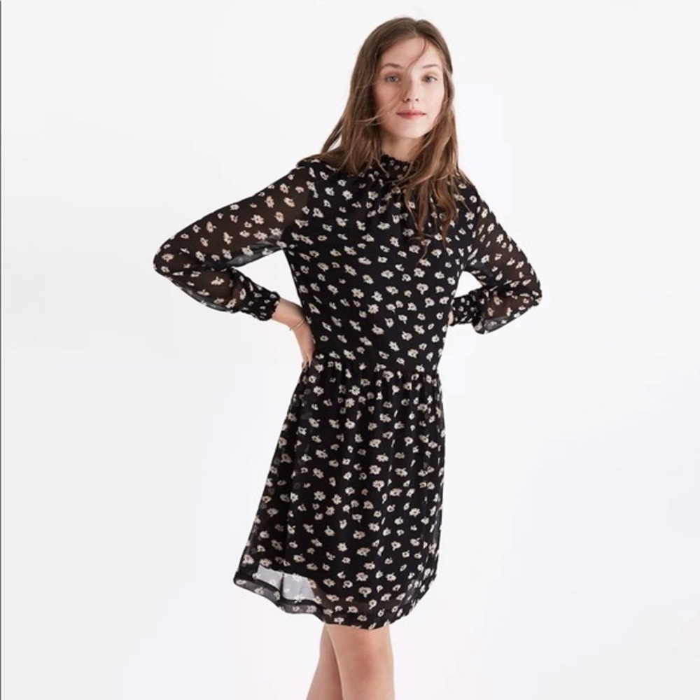 Madewell Mistlight Mockneck Dress in Seattle Floral